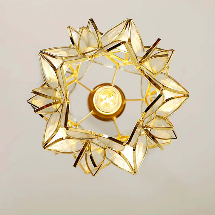 Håndlavet Kapiz Skal Loftslampe
