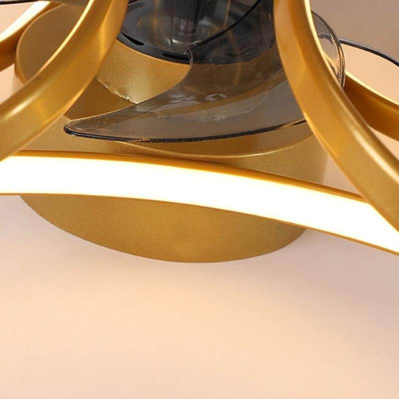 Moderne LED Loftsventilator med Blomsterdesign