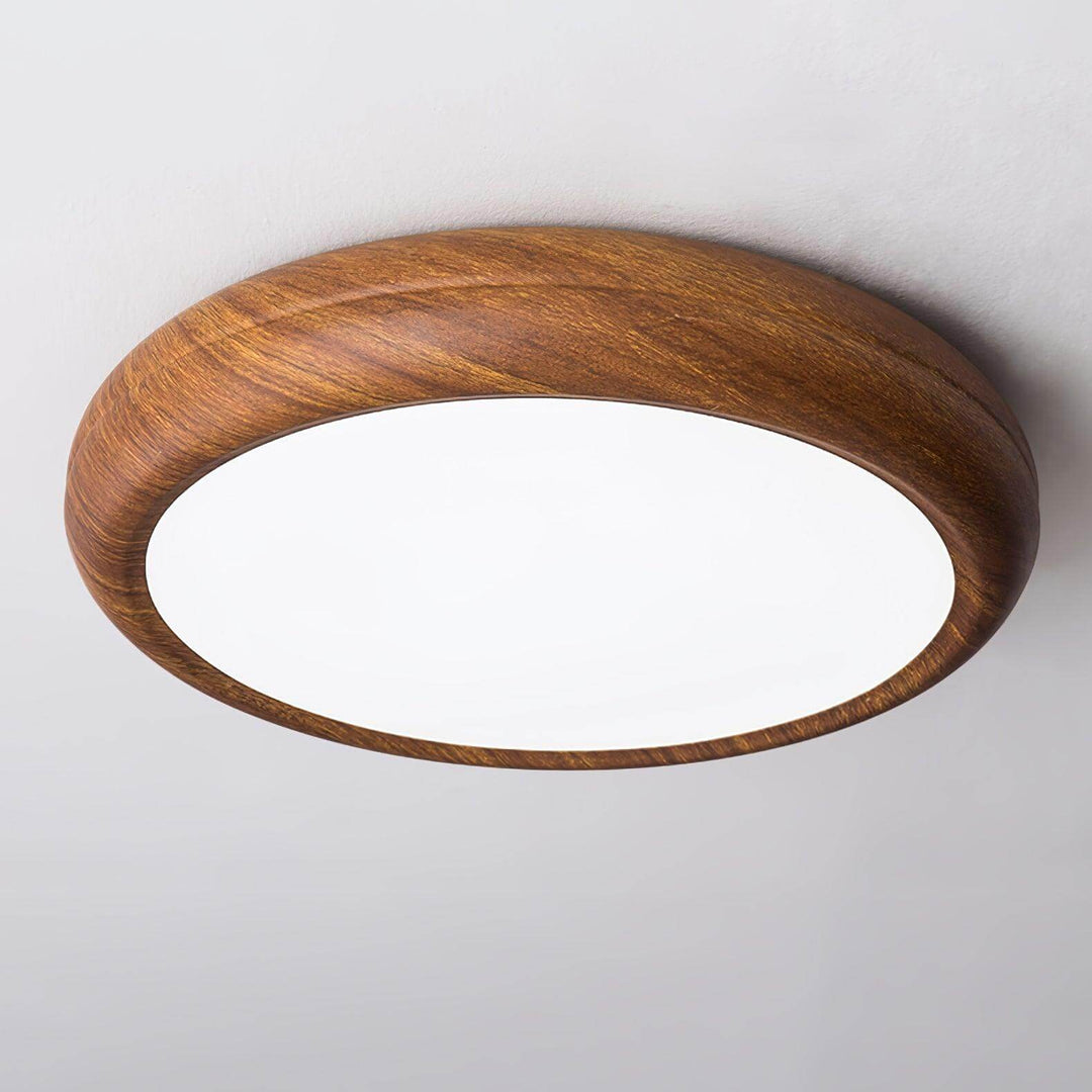 LED Loft Rund Loftlampe i Trælook