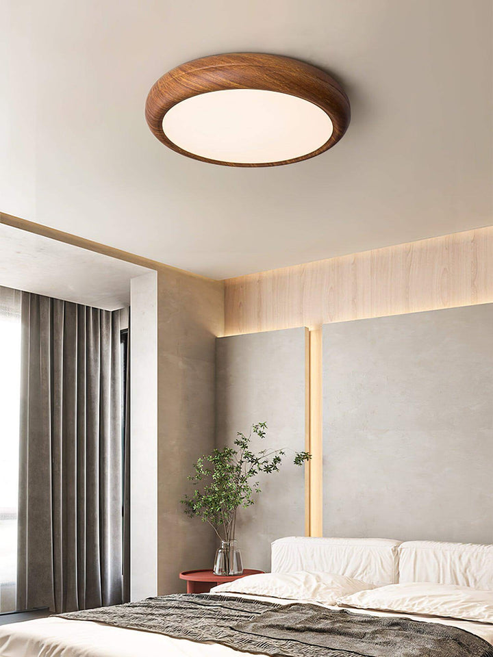 LED Loft Rund Loftlampe i Trælook