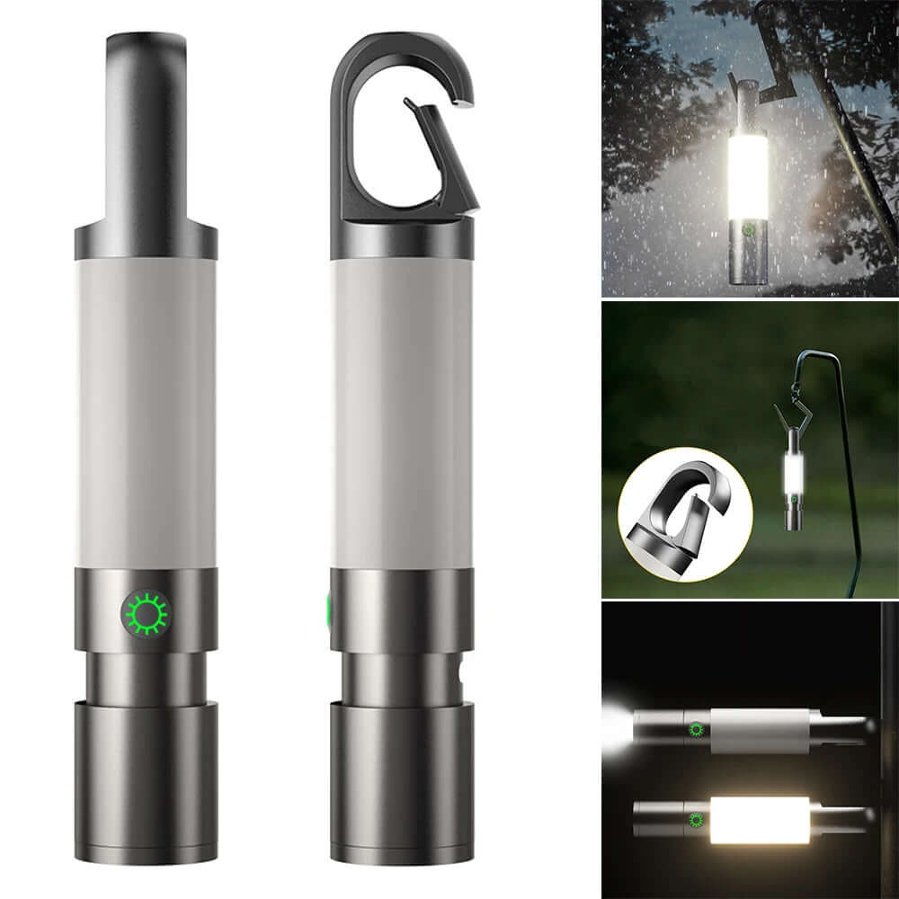 LED-lommelygte, 1000 lumen, 4 tilstande, USB-C