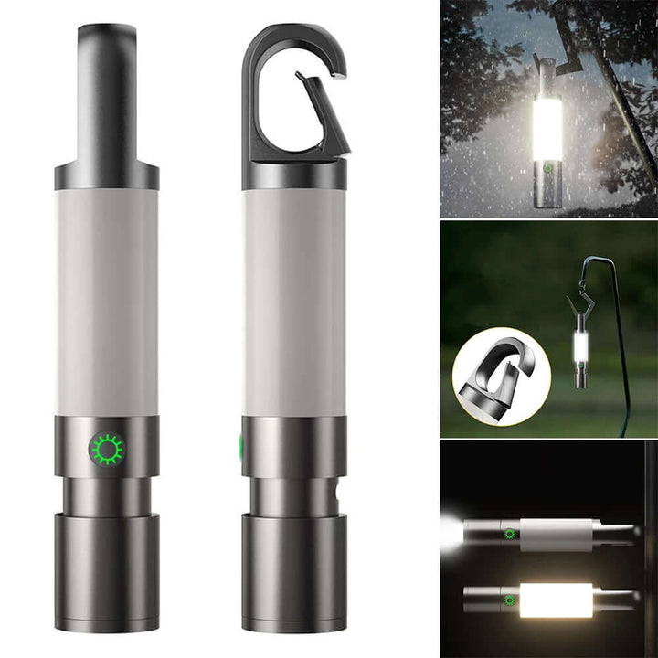 LED-lommelygte, 1000 lumen, 4 tilstande, USB-C