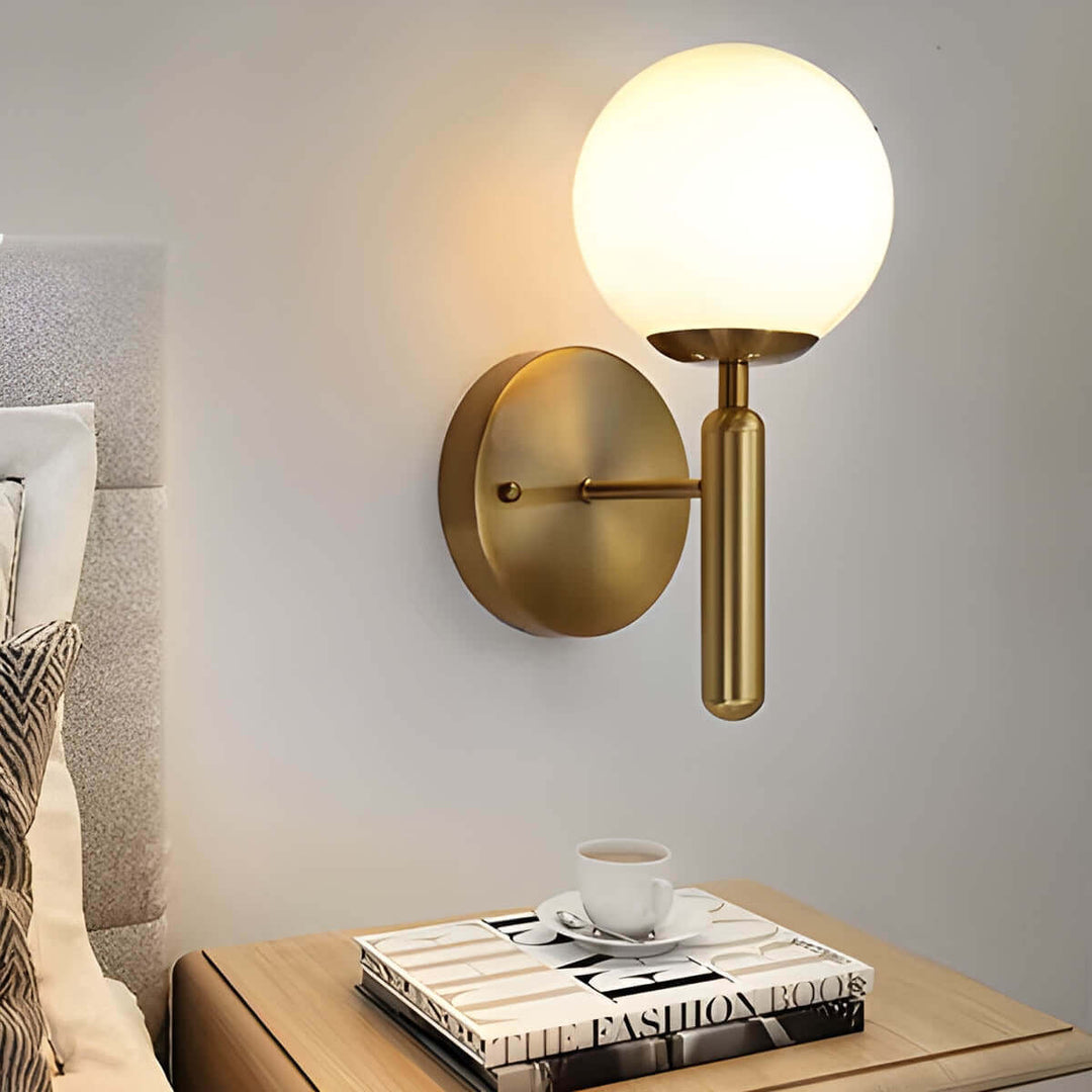 Elegant væglampe i vintage-stil, glas