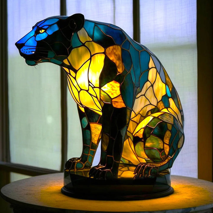 Hyggelig glasdyr bordlampe. Perfekt til stue, soveværelse eller børneværelse for unikt lys.