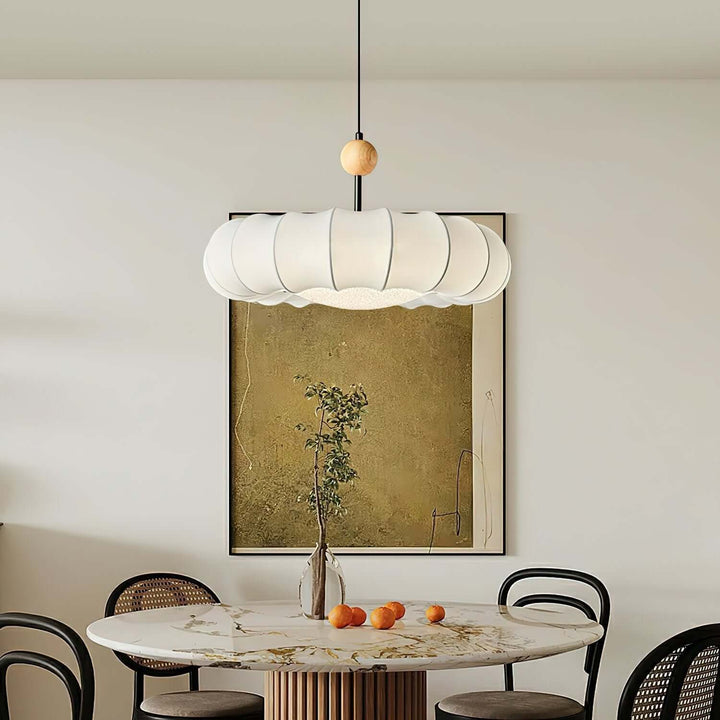 Elegant Pendellampe med Stofskærm 50cm