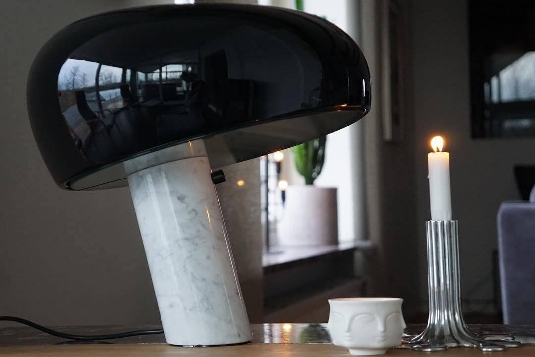 Designer Bordlampe i Marmor