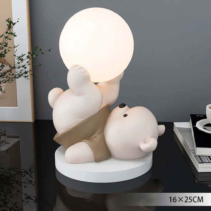 LED Nattelampe Teddybjørn Månelampe