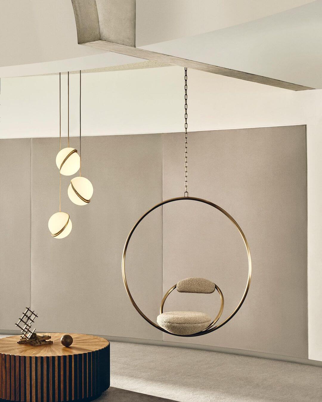 Måneformet Pendellampe i Moderne Design