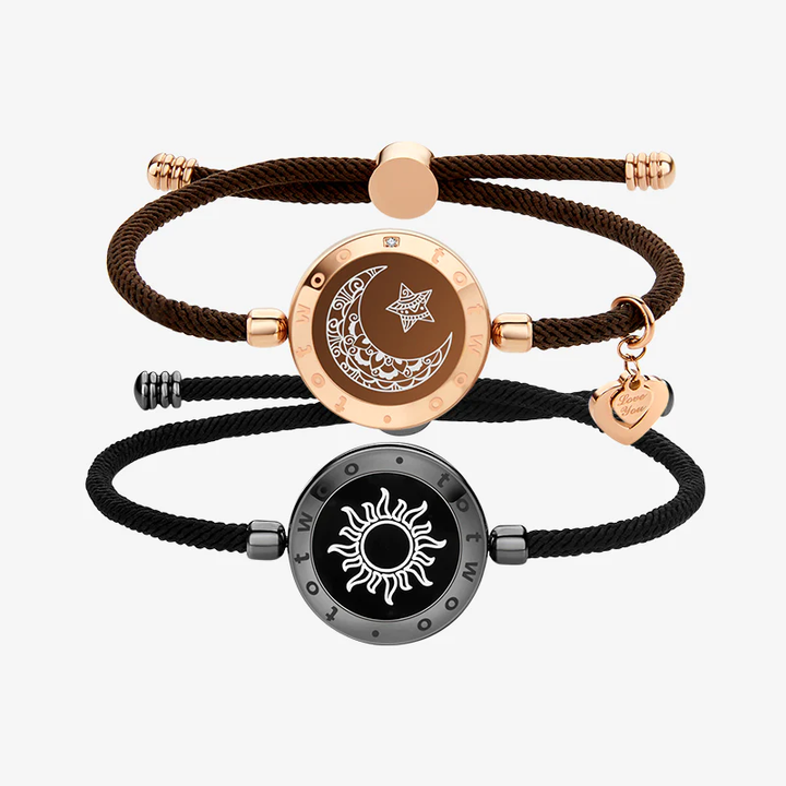 Teknologisk smart armbånd til par, der simulerer berøring via vibrationer.