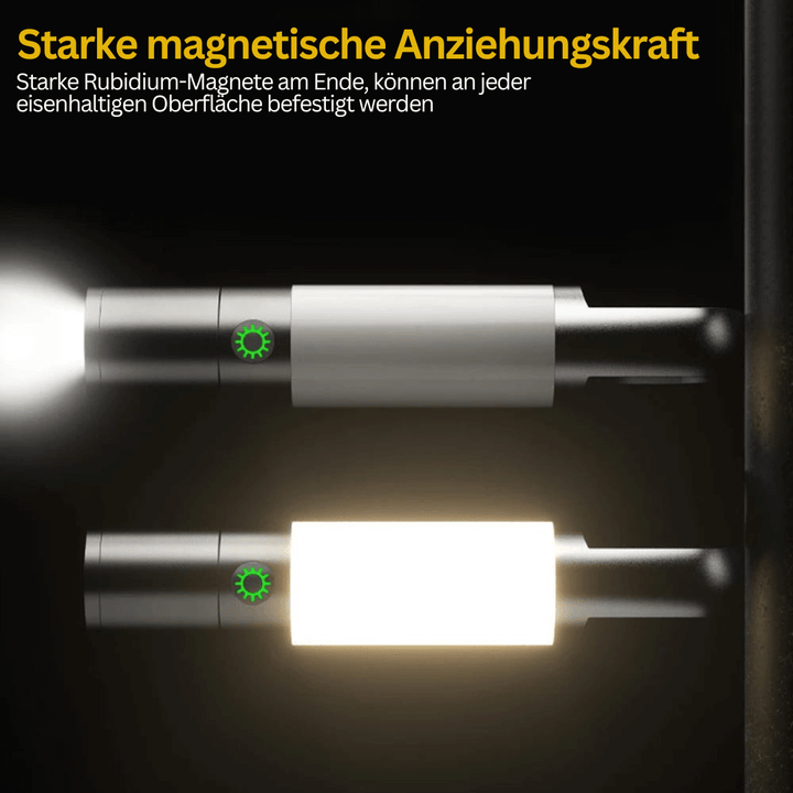 LED-lommelygte, 1000 lumen, 4 tilstande, USB-C