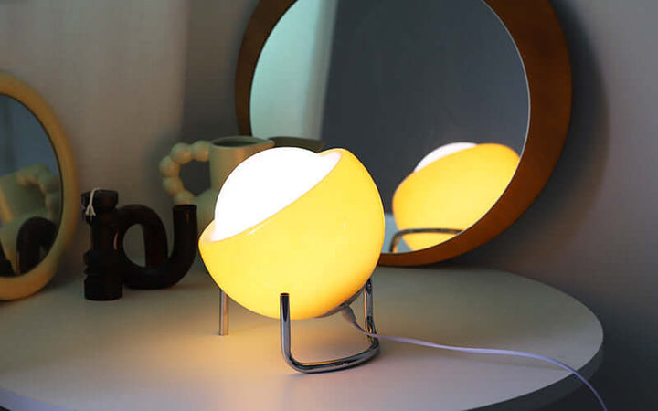 Retro Glas Bordlampe - Stemningsfuld Belysning