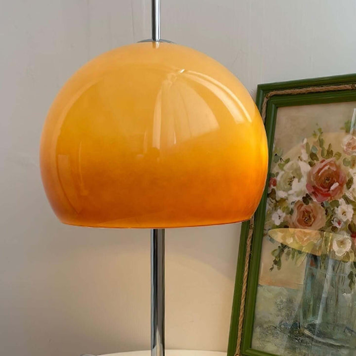 Svamp Design Bordlampe Glas Ravfarvet