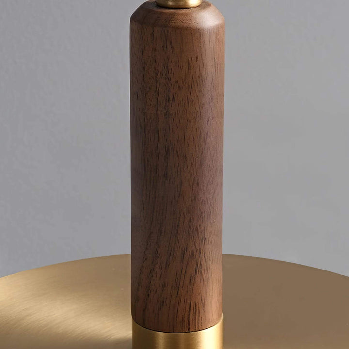 Moderne Designer Bordlampe i Glas, Træ og Metal