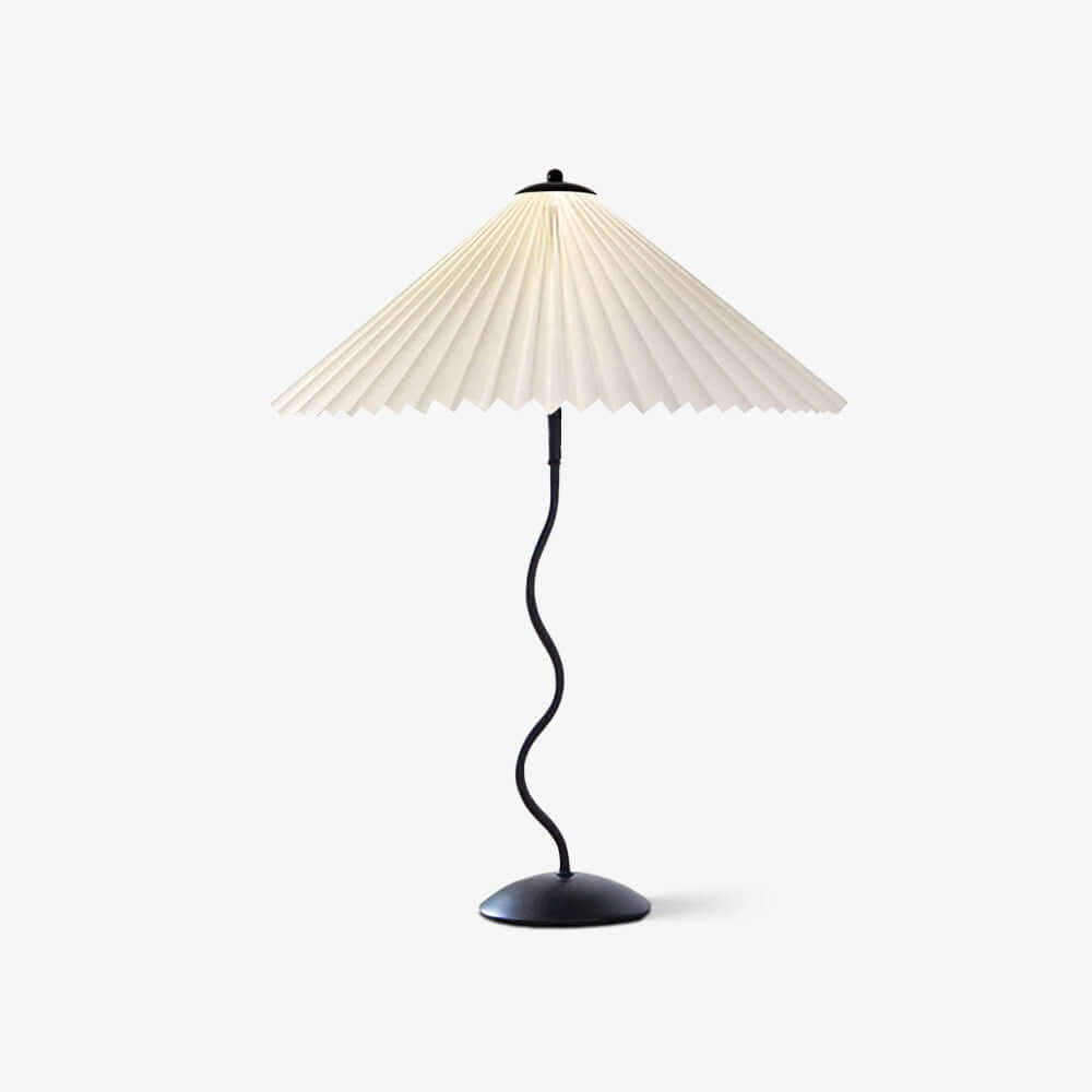 Moderne bølget desigbordlampe i metal