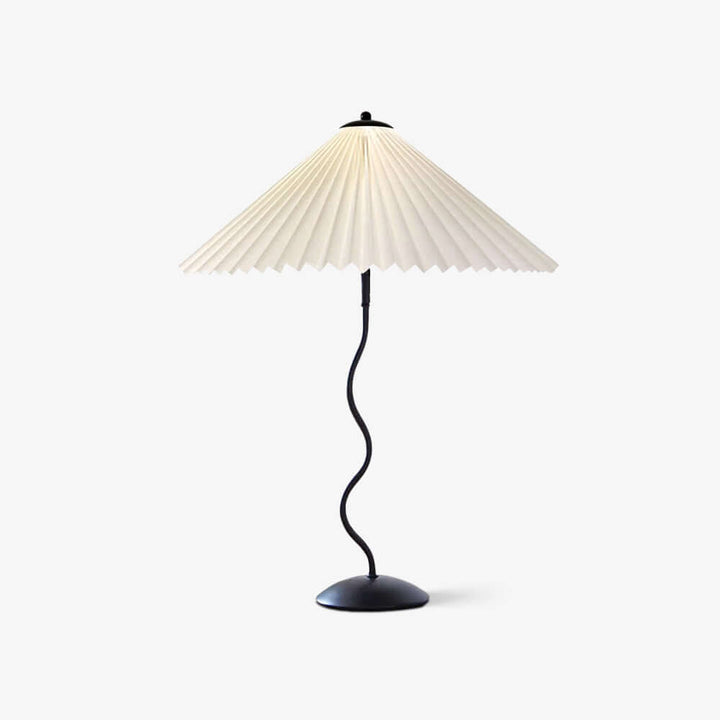 Moderne bølget desigbordlampe i metal