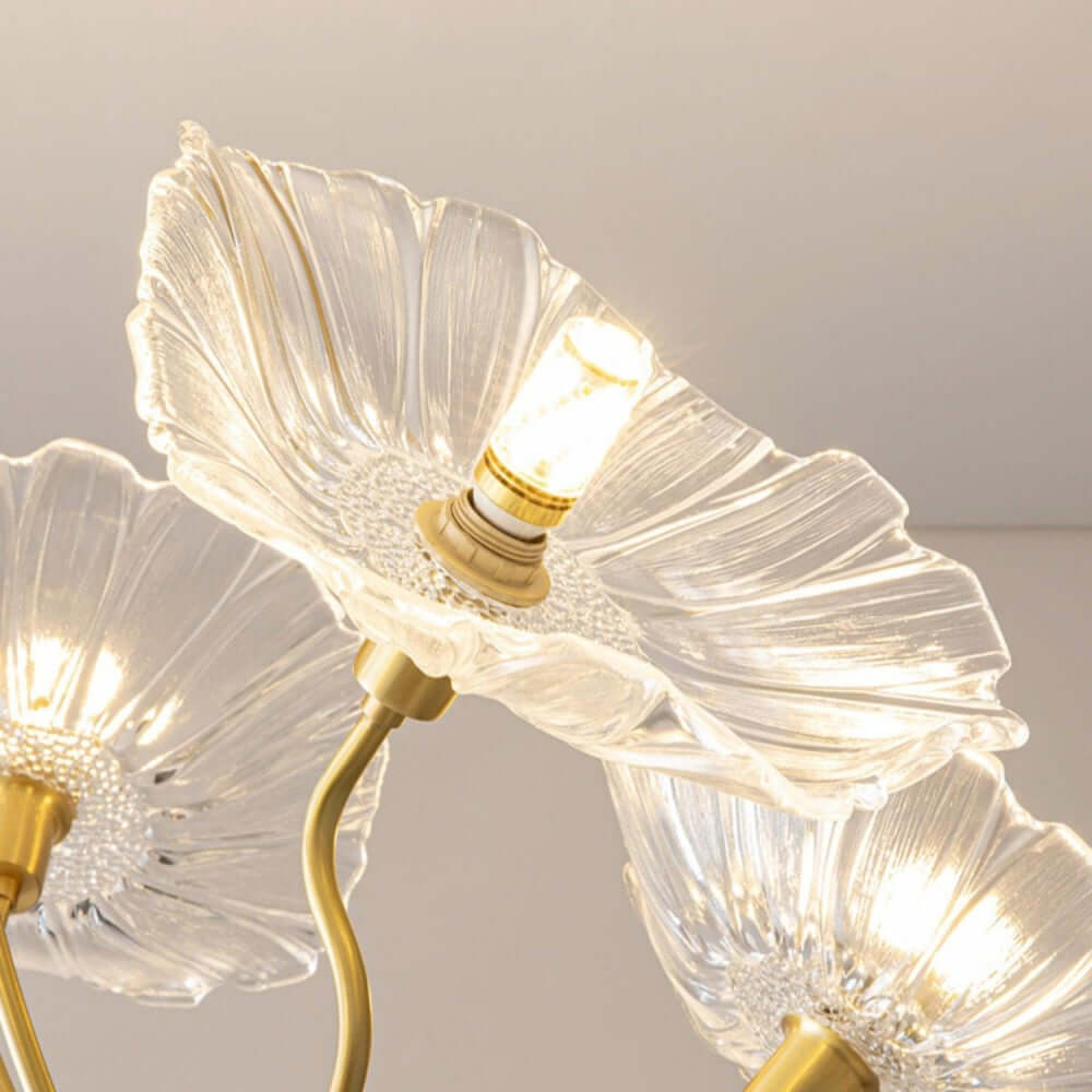 Moderne Glas Lysekrone med Lotusblomst Design