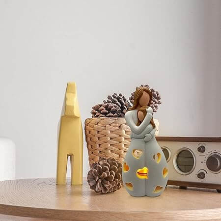 Dekorativ Kærlighedslys Lampe, 22cm, Beige