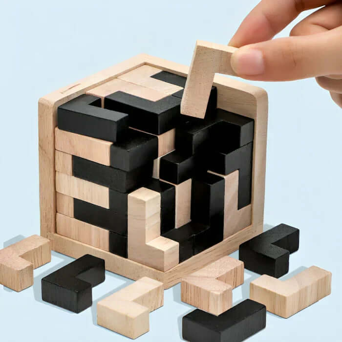 3D Træpuslespil til Børn - Kreativitet & Logik