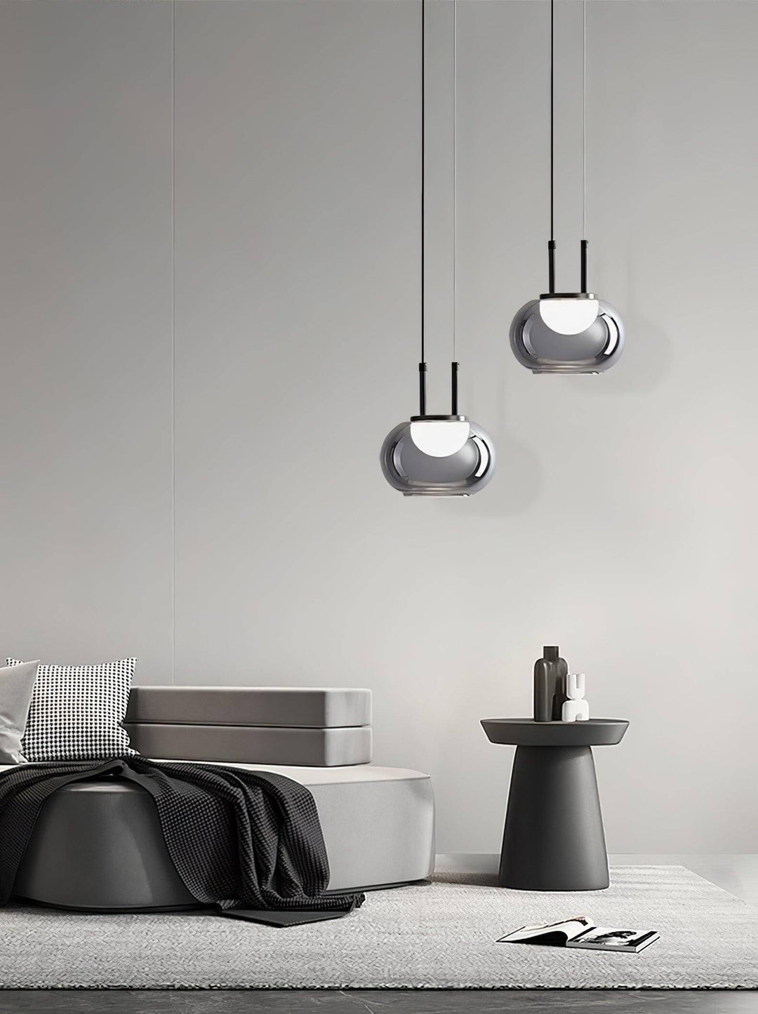 Moderne Halo Pendelophæng, 3-flamme