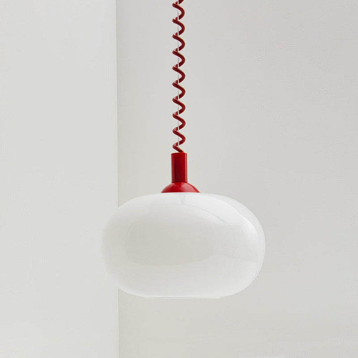 Moderne loft hængelampe i glas og metal