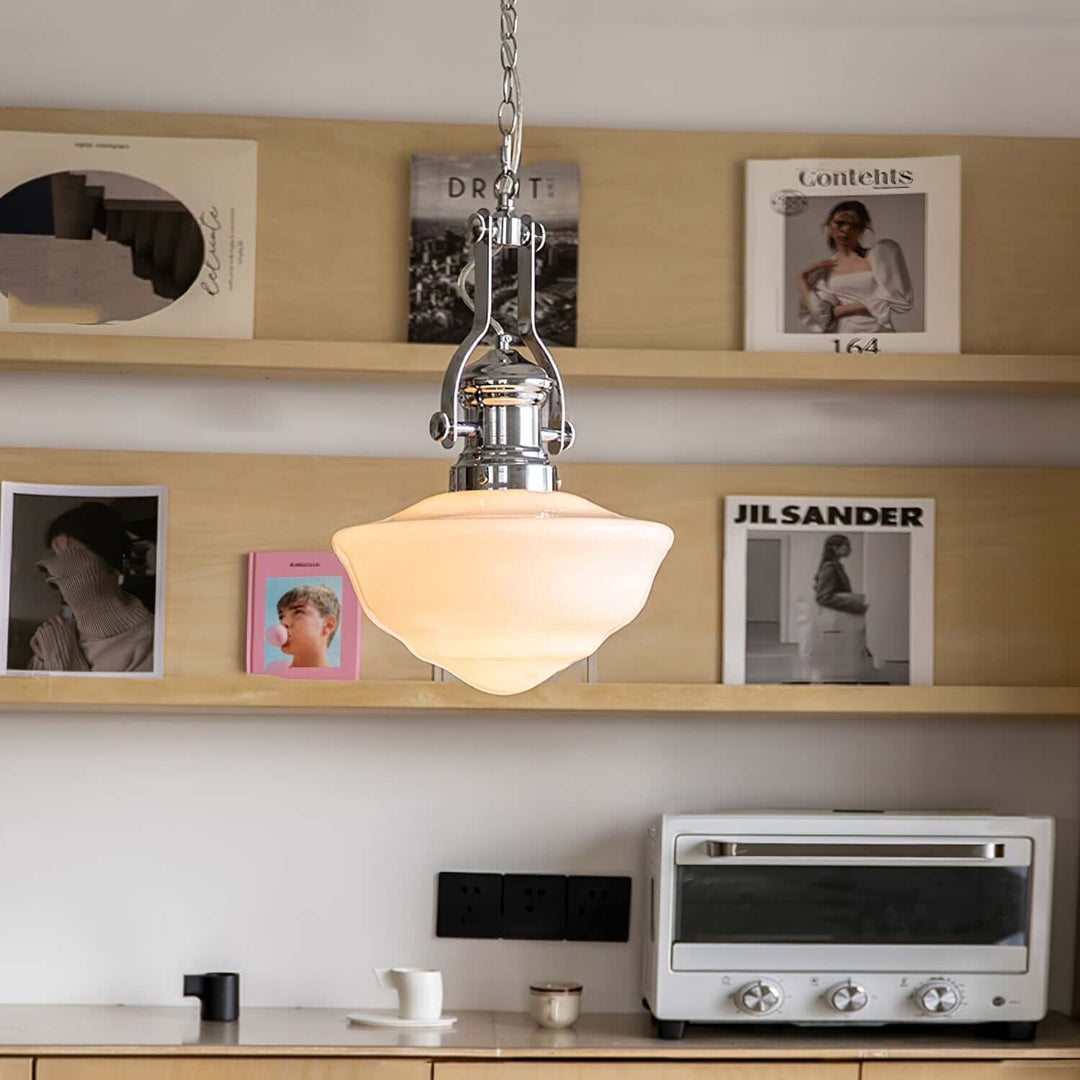 Elegant Pendel Lys i Glas & Metal