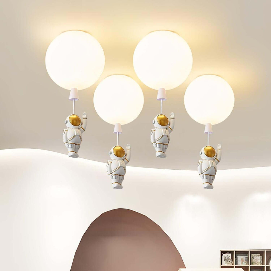 Moderne LED "Måne & Astronaut" Loftslampe
