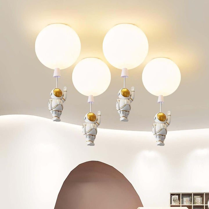 Moderne LED "Måne & Astronaut" Loftslampe