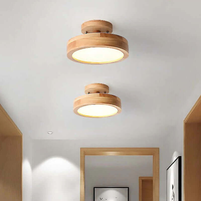 Dæmpbar LED Loftlampe i Trædesign
