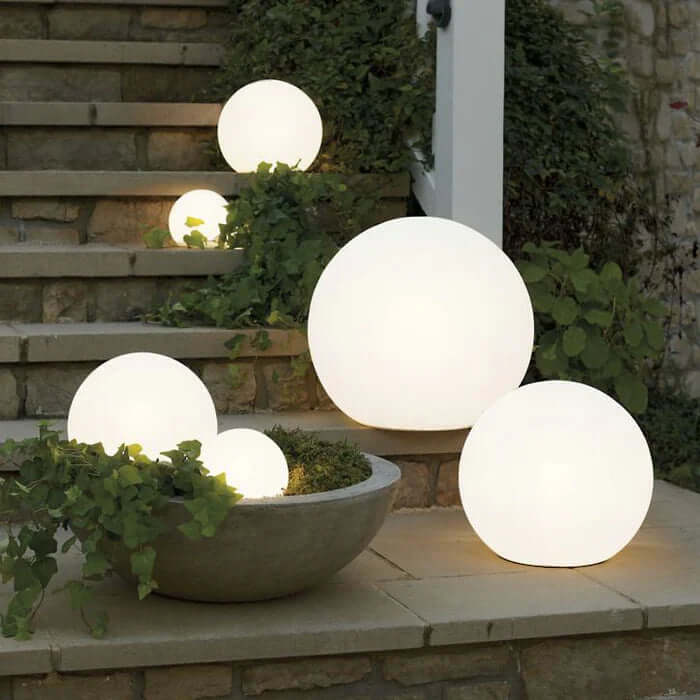 LED Havekuglelampe, Solar, Farveskift