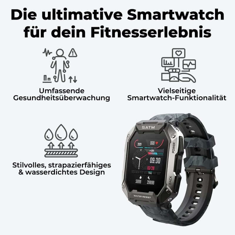 Robust Smartwatch med AMOLED-Display