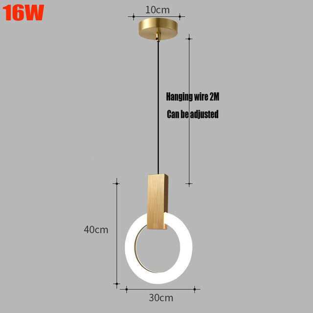 Moderne LED Ring Pendellampe