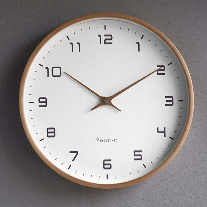 Moderne Trævægur 25/30cm - Brun/Creme