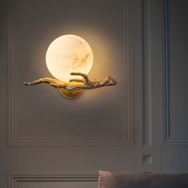 Moderne Marmor og Kobber LED Væglampe