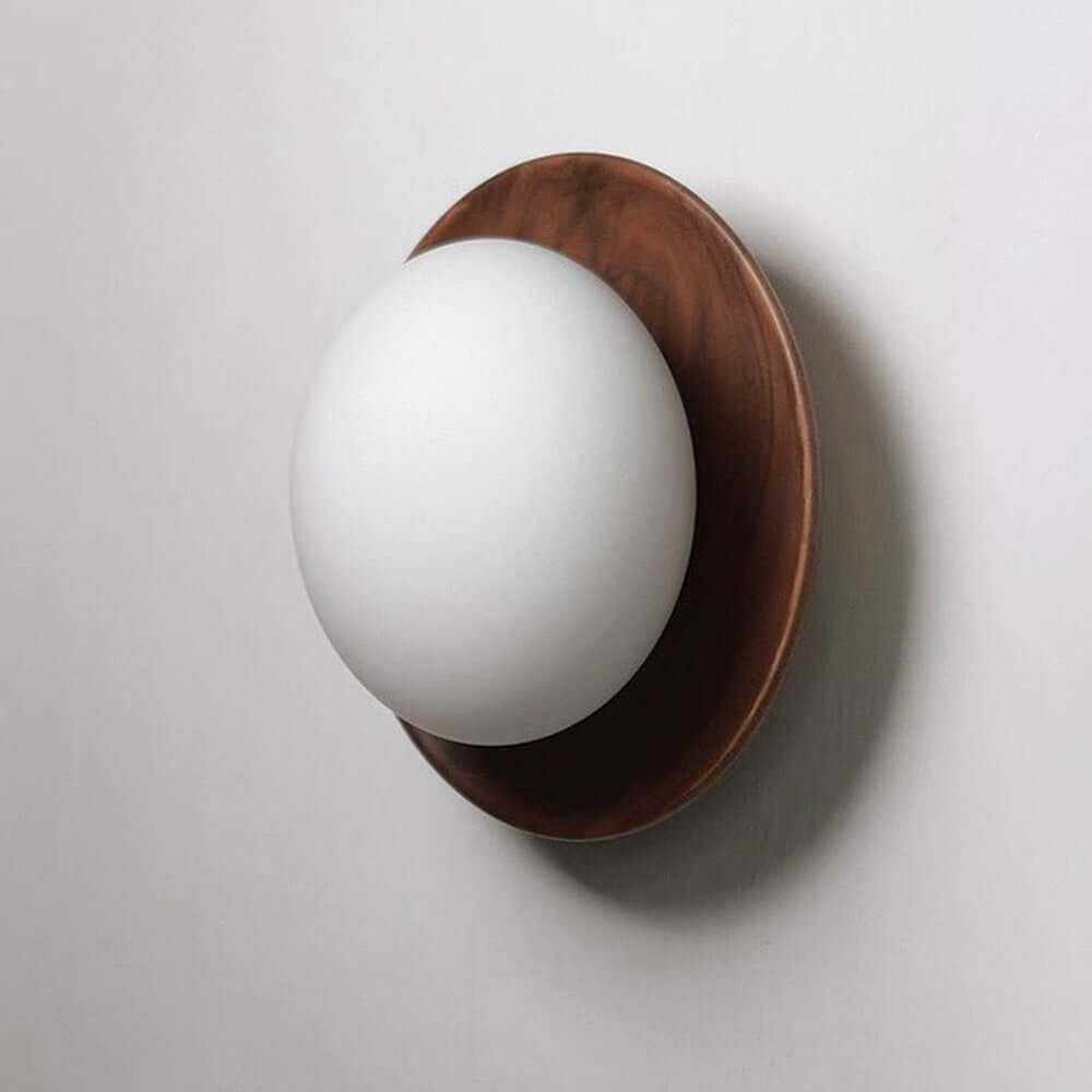 Minimalistisk Væglampe Hvid Naturtræ