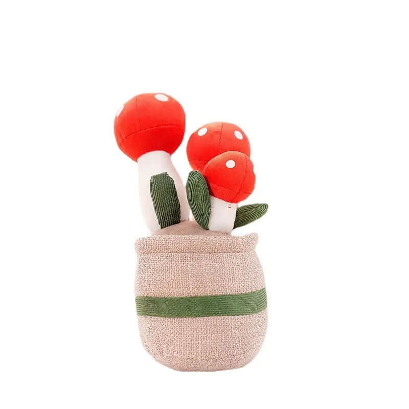 Hyggelig blomster plysfigur - blød pudeven