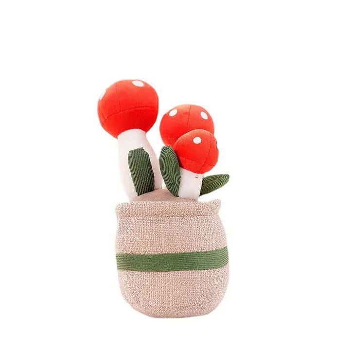 Hyggelig blomster plysfigur - blød pudeven