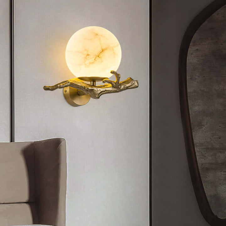 Moderne Marmor og Kobber LED Væglampe