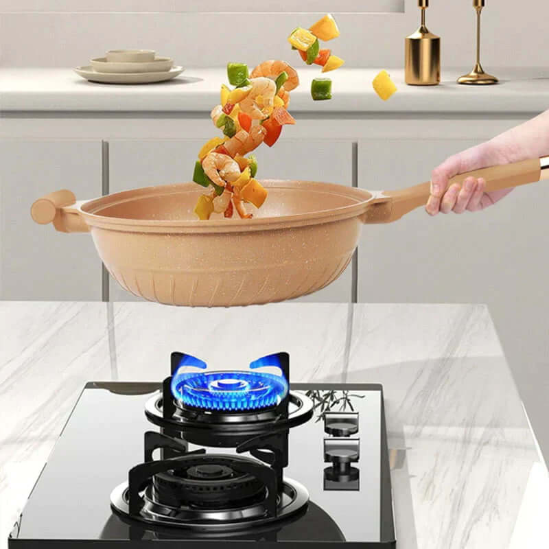 Multifunktionel wokpande med non-stick belægning
