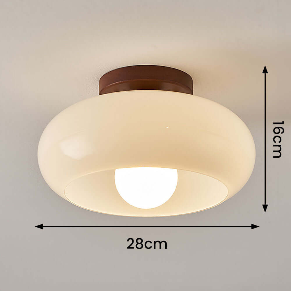 Vintage Hvid Lille Loftslampe til Entré