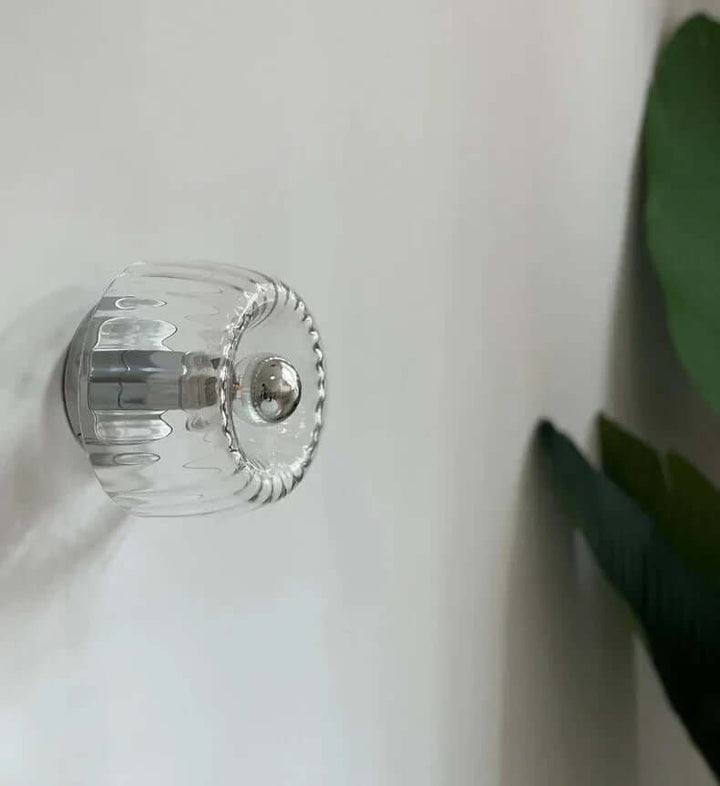 Moderne skandinavisk Bauhaus væglampe i glas