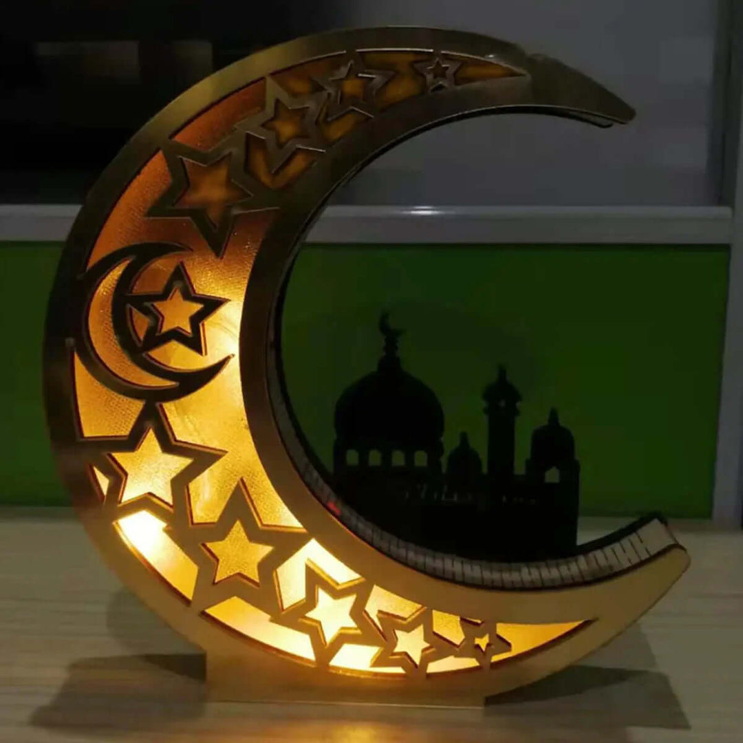 Måne LED-lampe til boligindretning Ramadan & Eid