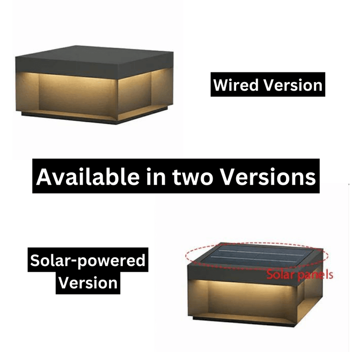 Solar udendørs pullertlampe - vejrbestandig