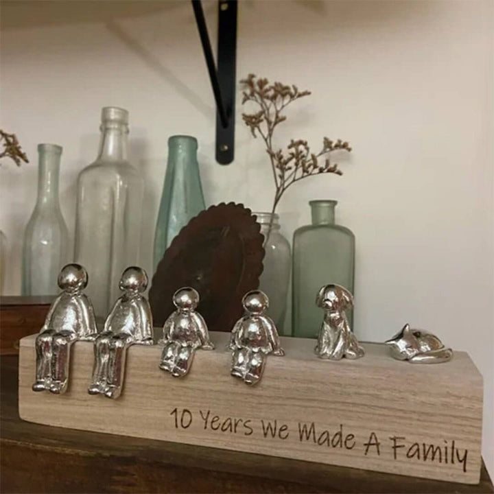 Familiestatue Enhed Sølv