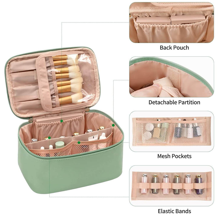 Rejse Make-up Organizer med justerbare rum