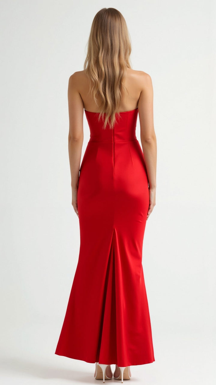 Klassisk formel festkjole. Elegant dame gallakjole, en lang maxikjole ideel til bryllup og galla.
