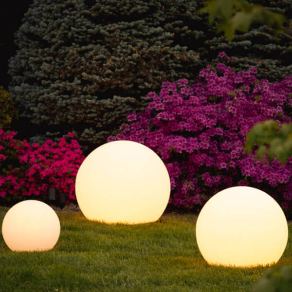 LED Havekuglelampe, Solar, Farveskift