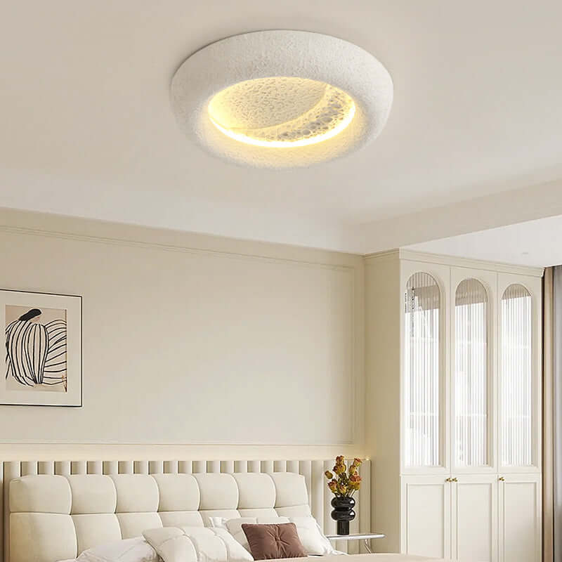 Moderne Rund LED Væglampe i Harpiks D40cm