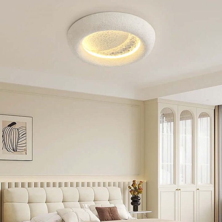 Moderne Rund LED Væglampe i Harpiks D40cm