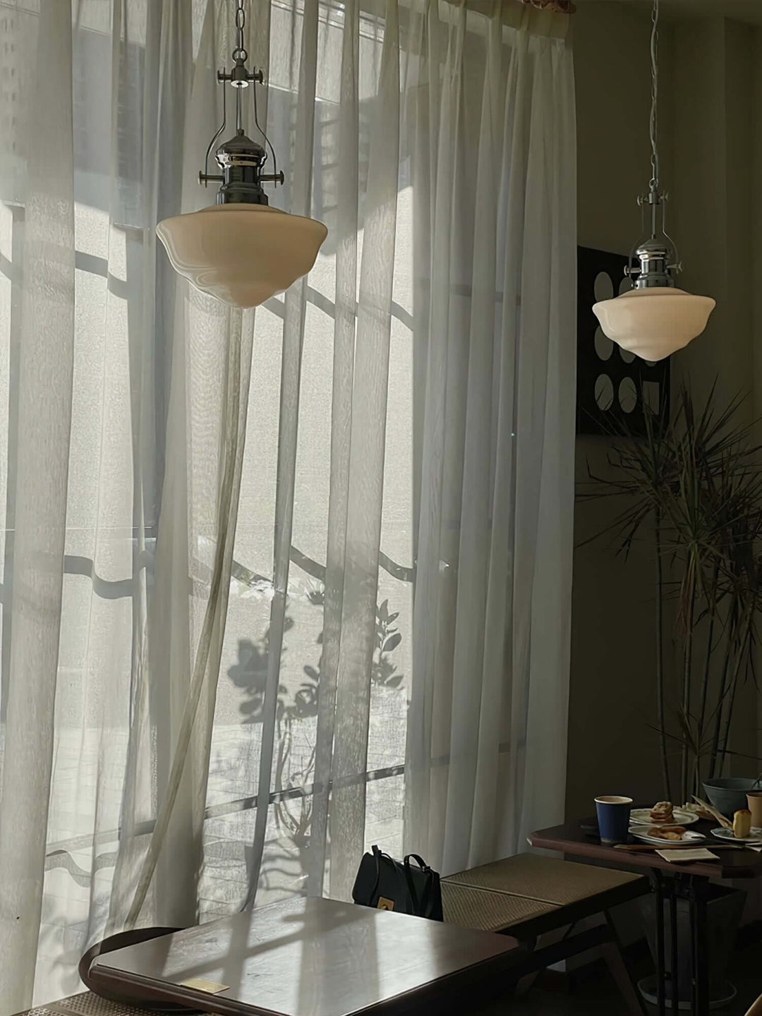Elegant Pendel Lys i Glas & Metal