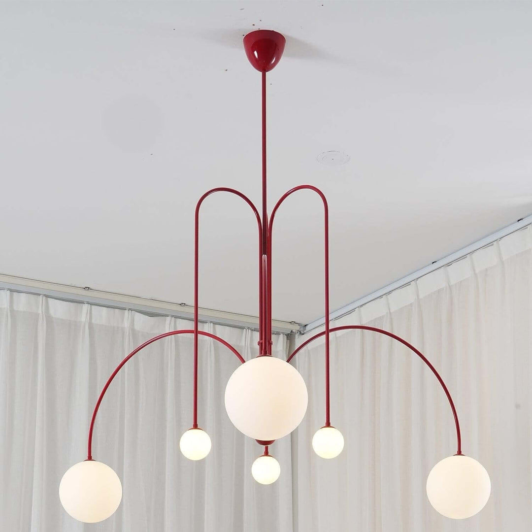 Elegant Glas & Metal Pendel Lampe